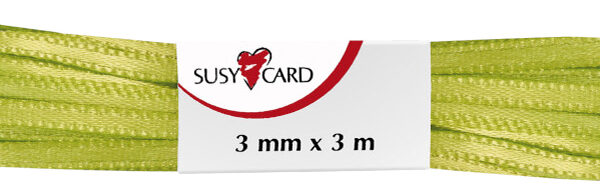 SUSY CARD geschenklint 'Dubbelsatijn', 3 mm x 3 m, lichtgroen
