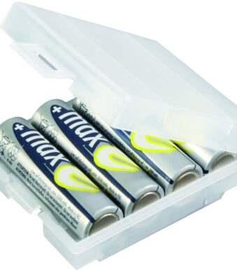ANSMANN batterijbox 4-vaks, opbergbox van polypropyleen