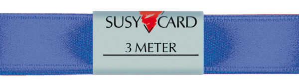 SUSY CARD geschenklint 'Dubbelsatijn', 15 mm x 3 m, koningsblauw