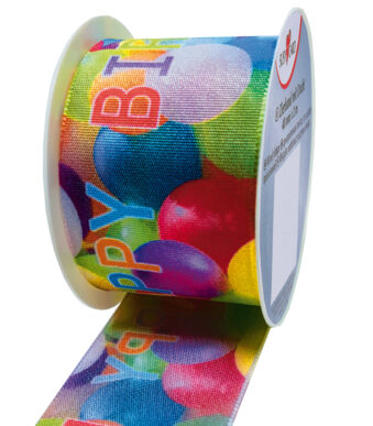 SUSY CARD geschenklint / cadeaulint op rol 'Luchtballonnen'