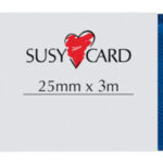 SUSY CARD geschenklint 'Dubbelsatijn', 25 mm x 3 m, koningsblauw