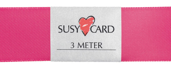 SUSY CARD geschenklint 'Dubbelsatijn', 25 mm x 3 m, roze