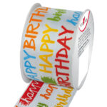 SUSY CARD geschenklint / cadeaulint op rol 'Birthday Party', 40 mm