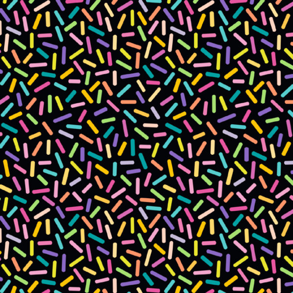 SUSY CARD pakpapier 'Sprinkles black', op rol