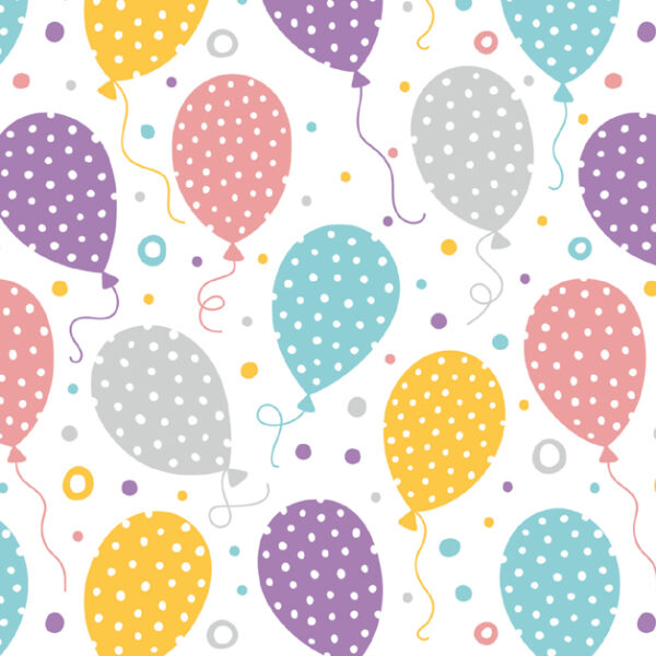 SUSY CARD inpakpapier / cadeaupapier 'Party balloons', op rol