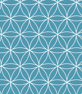 SUSY CARD inpakpapier / cadeaupapier 'Levensbloem blauw', op rol