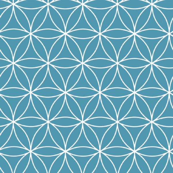 SUSY CARD inpakpapier / cadeaupapier 'Levensbloem blauw', op rol