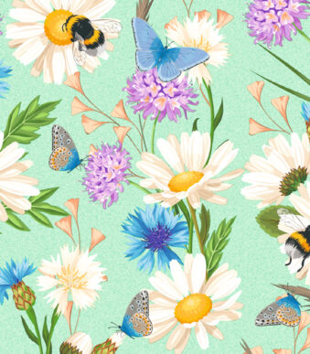 SUSY CARD inpakpapier / cadeaupapier 'Bloemenweide', op rol