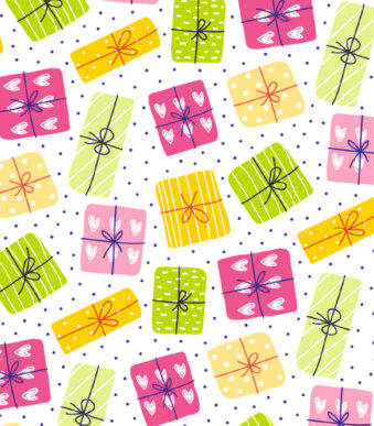 SUSY CARD inpakpapier / cadeaupapier 'Bonte Cadeau's', op rol