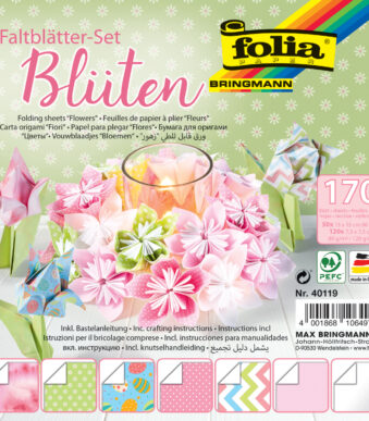 folia vouwbladen-set BLOEMEN, 2 maten