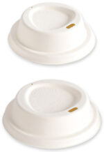 NATURE Star deksel voor suikerriet-drinkbeker, 84 mm, wit