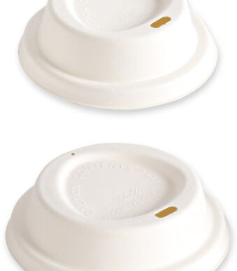 NATURE Star deksel voor suikerriet-drinkbeker, 84 mm, wit