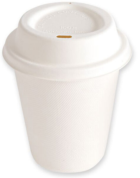 NATURE Star deksel voor suikerriet-drinkbeker, 84 mm, wit