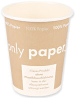 NATURE Star kartonnen koffiebeker 'Only Paper', 0,2 l, bruin