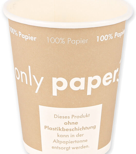 NATURE Star kartonnen koffiebeker 'Only Paper', 0,2 l, bruin