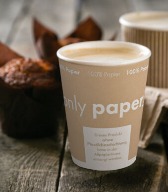 NATURE Star kartonnen koffiebeker 'Only Paper', 0,2 l, bruin