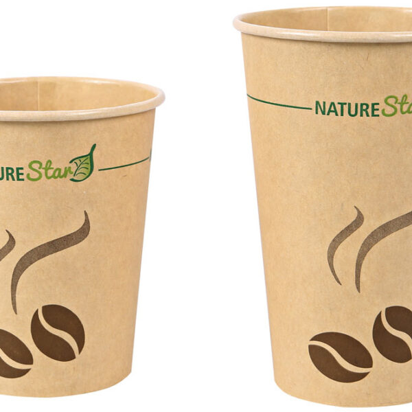 NATURE Star papieren koffiebeker 'Mocca', 0,2 l, bruin