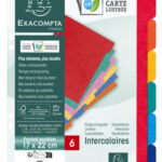 EXACOMPTA kartonnen tabbladen, 220 x 170 mm, 6-delig