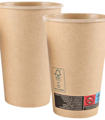 NATURE Star koffiebeker van kraftpapier, 0,3 l, bruin