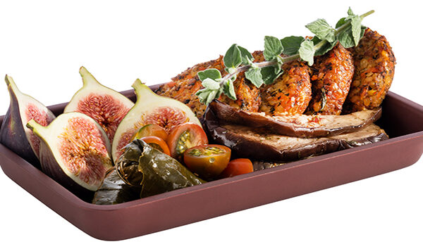 APS serveerblad LEVANTE, (B)265 x (D)160 mm, koperrood