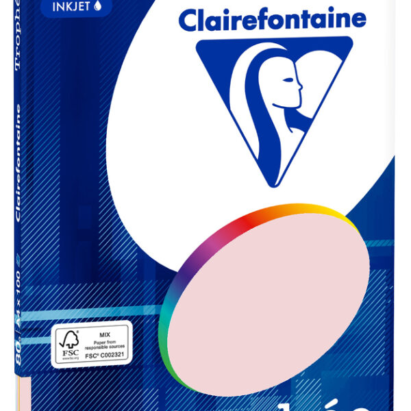 Clairefontaine universeel papier Trophee, A4, 80 g/ m², pastel kleuren, 100 vel