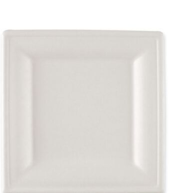 NATURE Star suikerriet-bord, vierkant, 200 x 200 mm, wit