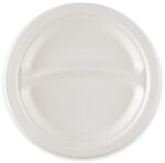 NATURE Star suikerriet-bord, rond, 229 mm, 2-vaks