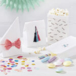 folia papieren zakken met blokbodem, 100 x 55 x 175 mm, wit