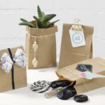 folia papieren zakken met blokbodem, 100 x 55 x 175 mm, naturel