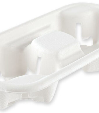 NATURE Star bekerdrager Double, voor 2 bekers, van suikerriet, wit