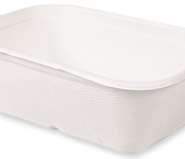 NATURE Star suikerriet-schaal Casa, rechthoekig, 750 ml, wit