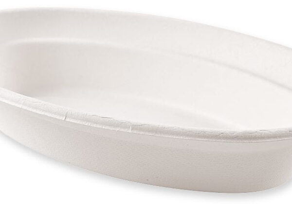 NATURE Star suikerriet-schaal, ovaal, 680 ml, wit