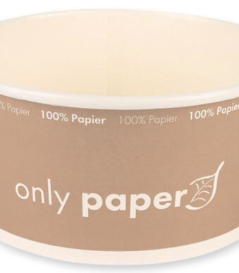 NATURE Star saladeschaal Only Paper, rond, 1.000 ml, bruin