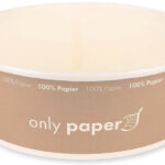 NATURE Star saladeschaal Only Paper, rond, 1.300 ml, bruin