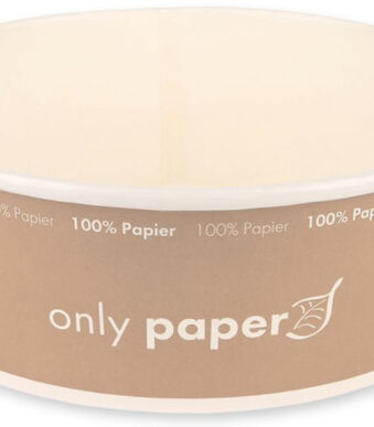 NATURE Star saladeschaal Only Paper, rond, 1.300 ml, bruin