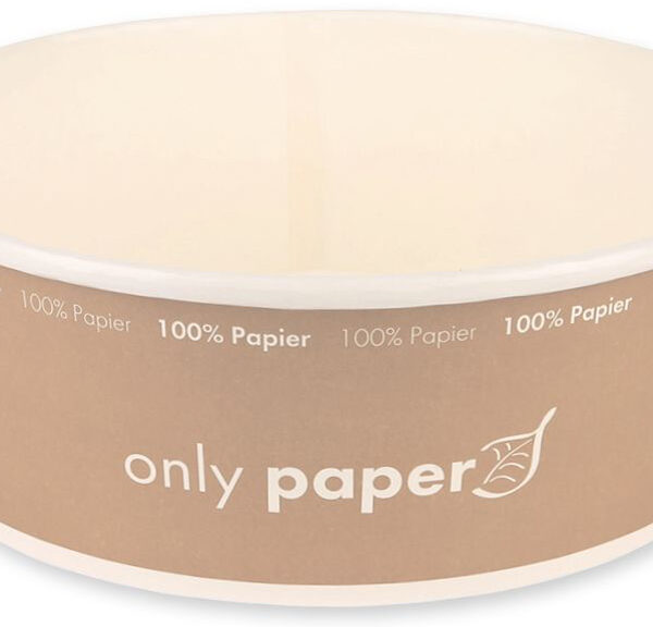 NATURE Star saladeschaal Only Paper, rond, 1.300 ml, bruin