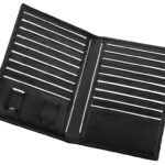 Alassio creditcard- en visitekaartetui, leer, zwart