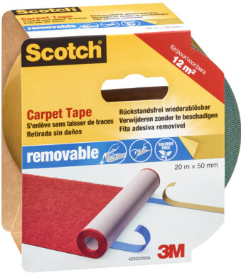 Scotch tapijttape verwijderbaar, 50 mm x 20 m, blauw