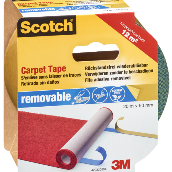 Scotch tapijttape verwijderbaar, 50 mm x 20 m, blauw