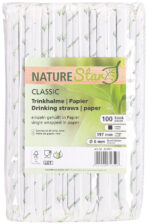 NATURE Star papieren rietje Classic, 197 mm, zwart, 100 stuks