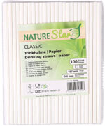 NATURE Star papieren drinkrietje Classic, 197 mm, wit
