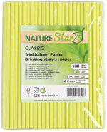 NATURE Star papieren drinkrietje Classic, 197 mm, limoengroen
