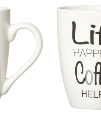 Ritzenhoff & Breker koffiebeker LIFE SPREUKEN, 310 ml