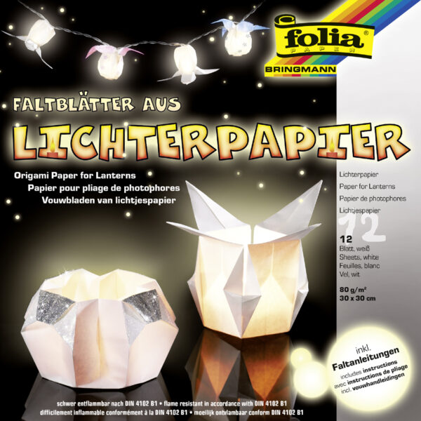 folia Origami-lantaarnpapier, 300 x 300 mm, wit