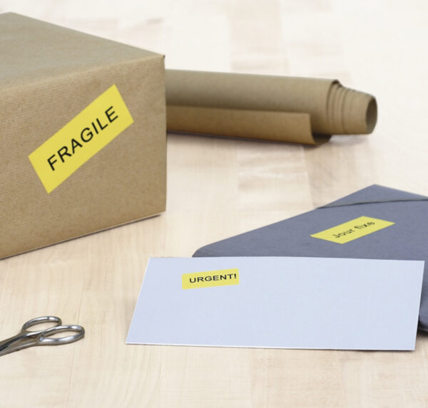 HERMA etiketten SPECIAL, 25,4 x 10 mm, geel, 20 vel, verwijderbaar