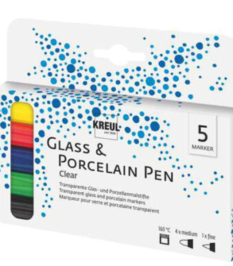 KREUL glasmarker ´glass en porselein Pen´, 5 in set
