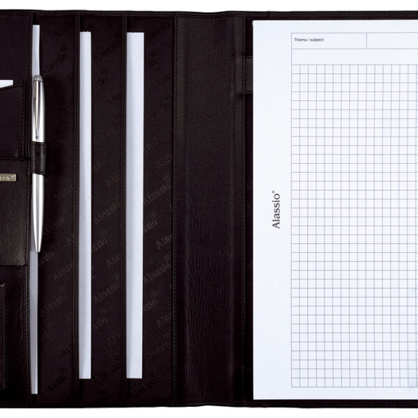 Alassio schrijfmap ´CREMONA´, A4, nappa-leer, zwart