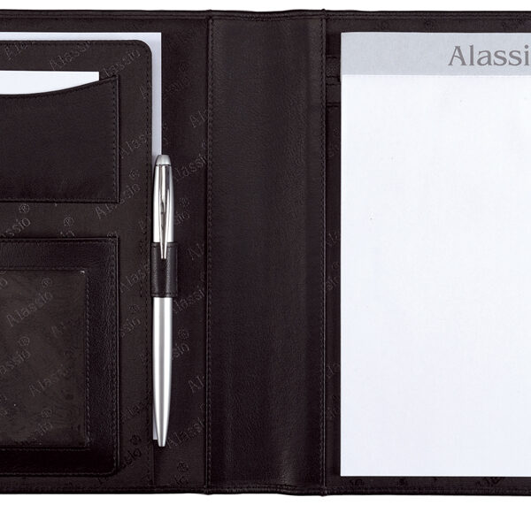 Alassio schrijfmap ´BORMIO´, A5, nappa-leer, zwart