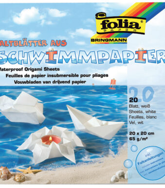 folia vouwbladen van drijfpapier, 200 x 200 mm, wit, 65 g/m2, 20 vel
