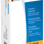 HERMA frankeeretiketten, 130 x 40 mm, dubbel, permanent, wit